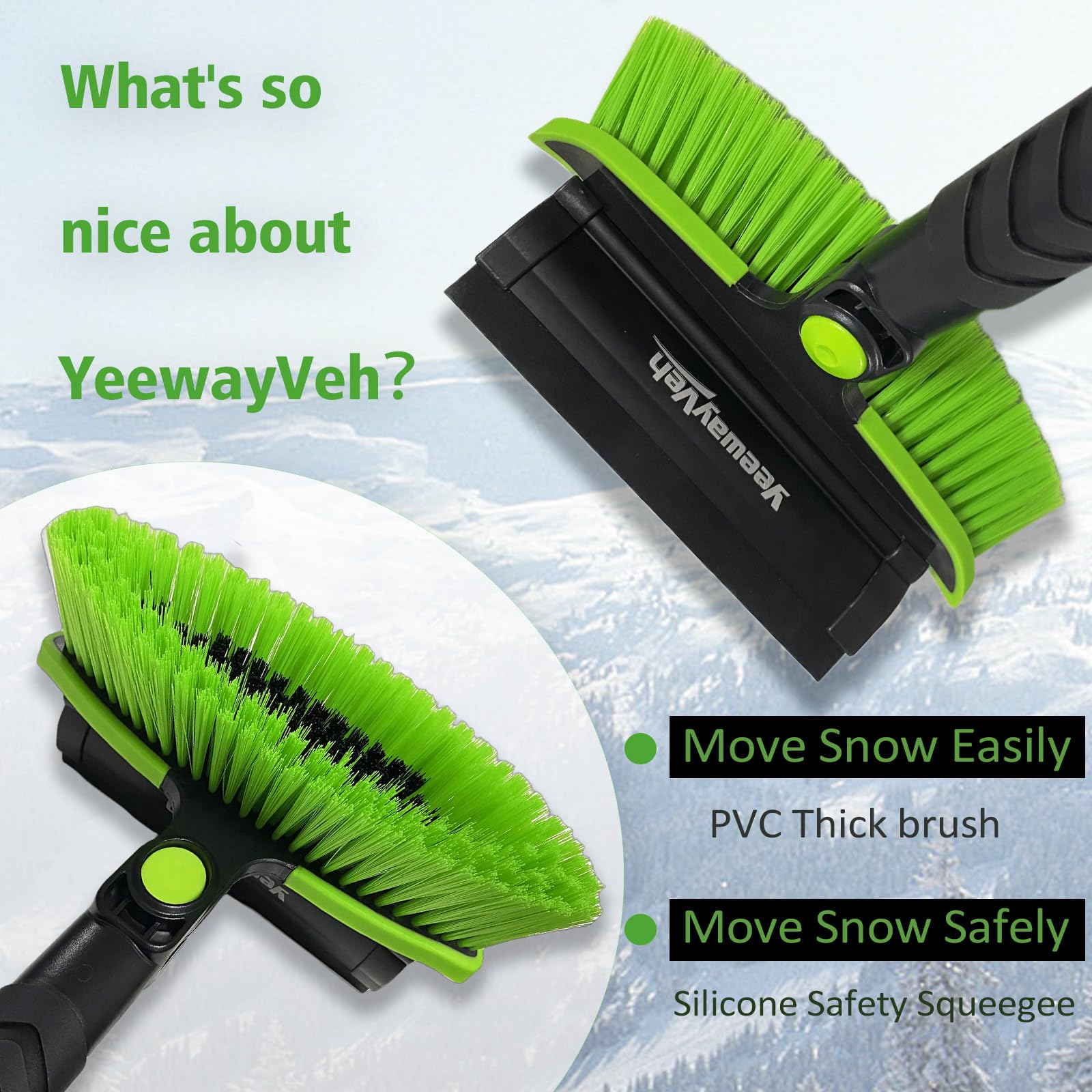 Amazon.co.jp: YeewayVeh 42インチ スノーブラシとアイススクレーパー